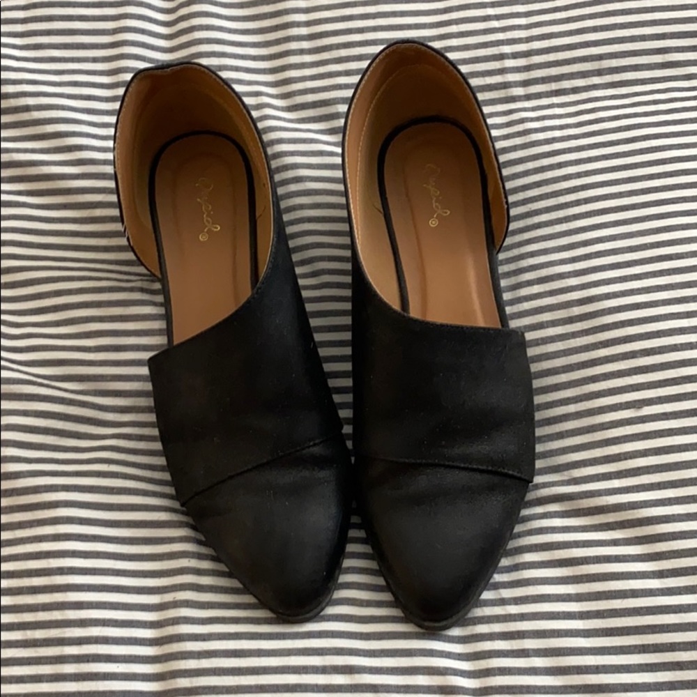 D’Orsay cut out flat booties